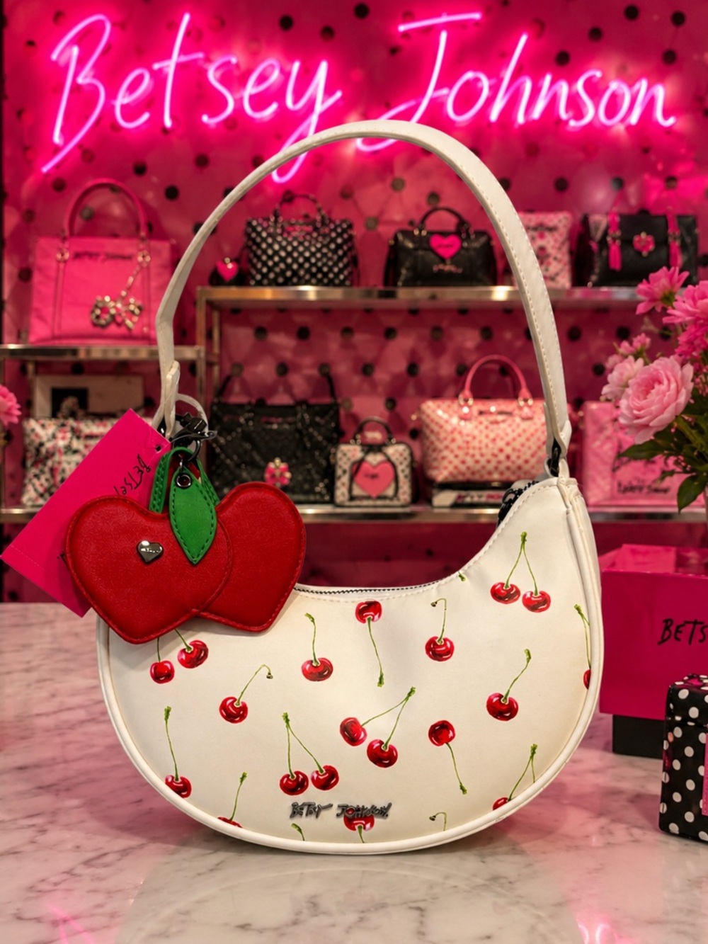 Betsey Johnson Cherry On-Top Shoulder Bag